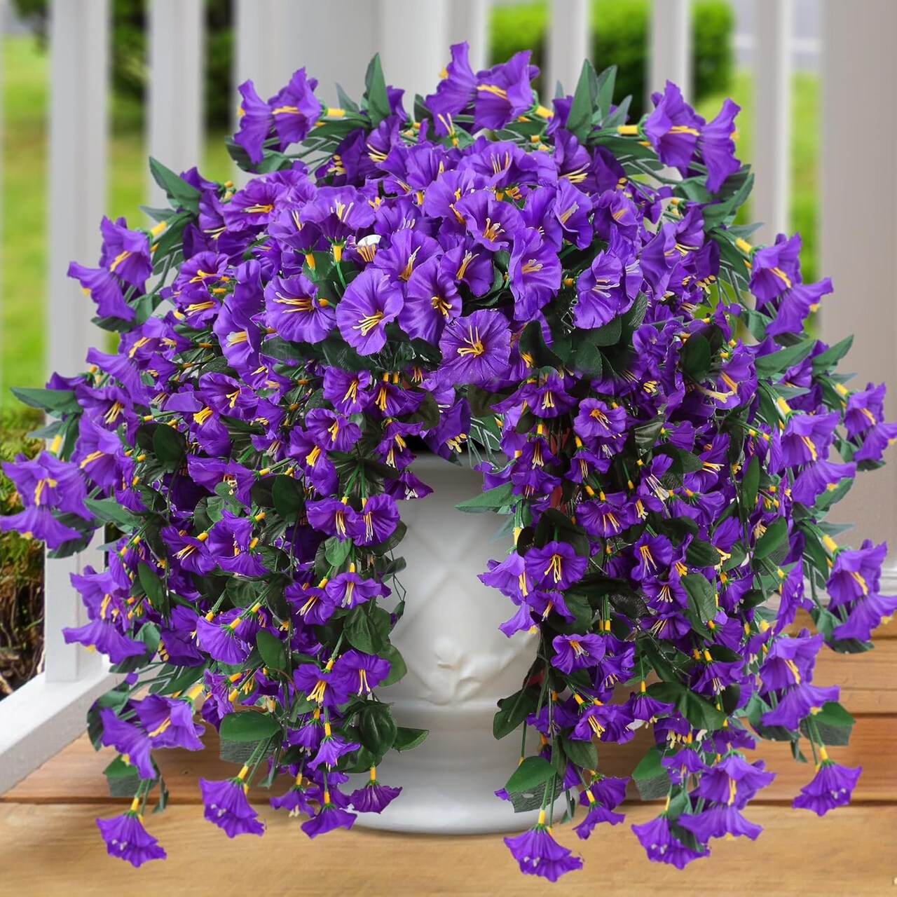 Artificial Fake Summer Bushes Hanging Flowers Plants for Outdoor